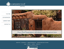 Tablet Screenshot of canyonroadcapital.com
